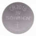 Батарейка SONNEN Lithium, CR2016, литиевая, 1 шт., в блистере