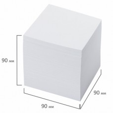 Блок для записей BRAUBERG, непроклеенный, куб 9х9х9 см, белый, белизна 95-98%