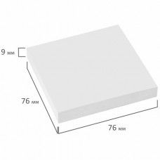 Блок самоклеящийся (стикеры) STAFF, 76х76 мм, 100 листов, белый