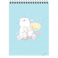Блокнот А5 60л. на гребне MESHU "Sweet bear", пластиковая обложка Блокнот А5 60л. на гребне MESHU "Sweet bear", пластиковая обложка