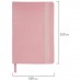 Блокнот МАЛЫЙ ФОРМАТ (100x150 мм) А6, BRAUBERG "Metropolis Ultra", под кожу, 80 л., клетка, розовый