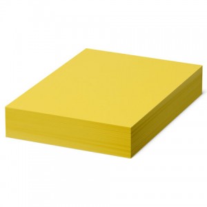 Бумага цветная BRAUBERG, А4, 80 г/м2, 500 л., интенсив, желтая, для офисной техники