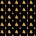 Бумага упаковочная новогодняя 70х100 см ЗОЛОТАЯ СКАЗКА "Black&Gold", 5 дизайнов, 70 г/м2