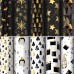 Бумага упаковочная подарочная новогодняя "Black.Gold.White", 70х100 см, 10 дизайнов ассорти, ЗОЛОТАЯ СКАЗКА