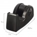Диспенсер для клейкой ленты BRAUBERG настольный, утяжеленный, средний, черный, 11,8х5х5 см, 440142