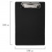 Доска-планшет МАЛЫЙ ФОРМАТ (158х230 мм), А5, STAFF, с прижимом, картон/ПВХ, ЧЕРНАЯ