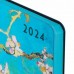 Ежедневник датированный 2024 А5 138x213 мм, BRAUBERG "Vista", под кожу, Цветущий миндаль