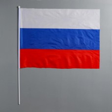Флаг России, 40 х 60 см, шток 60 см, полиэфирный шёлк