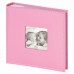 Фотоальбом BRAUBERG "Cute Baby" на 200 фото 10х15 см, под кожу, бумажные страницы, бокс, розовый