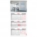 Календарь квартальный на 2024 г., 1 блок, 1 гребень, с бегунком, мелованная бумага, BRAUBERG, "Офис"