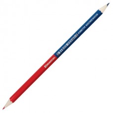 Карандаш двухцветный красно-синий, BRAUBERG, заточенный, грифель 2,9 мм