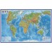Карта "Мир" физическая Globen, 1:29млн., 1010*660мм, интерактивная