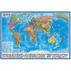 Карта "Мир" политическая Globen, 1:32млн., 1010*700мм, интерактивная