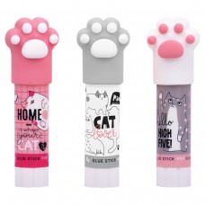 Клей-карандаш MeShu с топпером "Paw", 8г, дисплей бокс, ПВП, ассорти Клей-карандаш MeShu с топпером "Paw", 8г, дисплей бокс, ПВП, ассорти