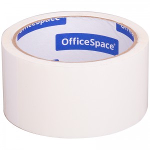 Клейкая лента упаковочная OfficeSpace, 48мм*40м, 45мкм, белая