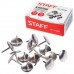 Кнопки канцелярские STAFF "Manager", металлические, никелированные, 10 мм, 50 шт., в картонной короб