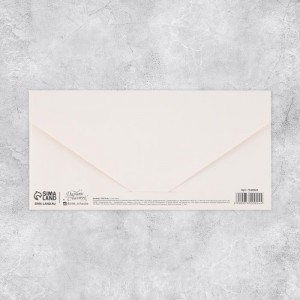 Конверт подарочный с лентой и открыткой «С любовью», 9,2 × 19 см
