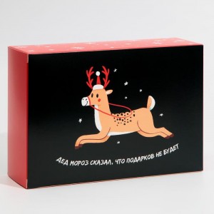 Коробка складная «Подарков не будет», 16 × 23 × 7.5 см