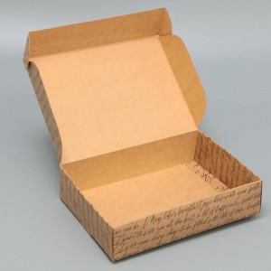 Коробка складная с крафт оборотом «Для тебя», 21 х 15 х 5 см