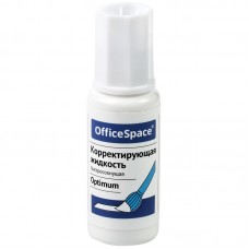Корректирующая жидкость OfficeSpace "Optimum", 15мл, на химической основе, с кистью