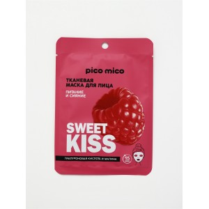 Маска для лица тканевая с гиалуроновой кислотой Sweet raspberry, питание и сияние, PICO MICO ЧЗ