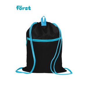 Мешок для обуви 1 отделение Först "Way to win", 400*480мм, расширяющееся дно, светоотражающая лента, карман на молнии