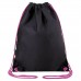Мешок для обуви BRAUBERG плотный, карман на молнии, подкладка, 43х33 см, Neon Pink
