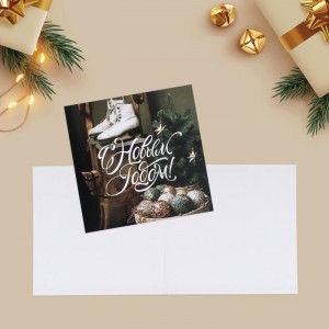Мини-открытка «Новогодняя атмосфера», 7 × 7 см