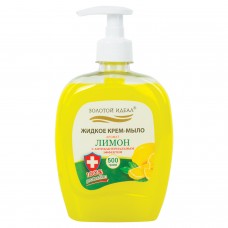 Мыло-крем жидкое 500 г ЗОЛОТОЙ ИДЕАЛ "Лимон", с антибактериальным эффектом, дозатор