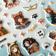 Наклейки объемные MESHU "Neko", 10*23см Наклейки объемные MESHU "Neko", 10*23см