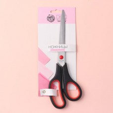 Ножницы универсальные, скошенное лезвие, 7,5", 19 см, цвет чёрный/красный Ножницы универсальные, скошенное лезвие, 7,5", 19 см, цвет чёрный/красный