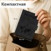 Обложка для паспорта и документов с защитой от считывания, 9 карманов, магнит, экокожа, черная, BRAUBERG