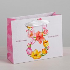 Пакет ламинированный горизонтальный «Весны в душе» MS 23 × 18 × 10 см
