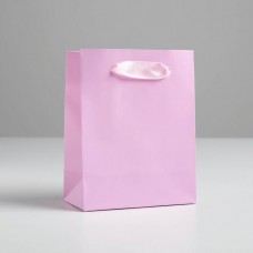 Пакет подарочный «Розовый», 11,5 × 14.5 × 6 см
