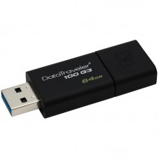 Память Kingston "DT100G3" 64GB, USB 3.0 Flash Drive, черный