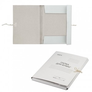 Папка для бумаг с завязками картонная STAFF, гарантированная плотность 310 г/м2, до 200 листов