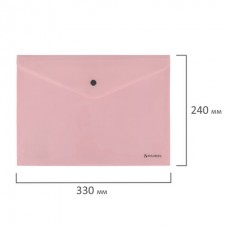 Папка-конверт с кнопкой BRAUBERG "Pastel", А4, до 100 листов, непрозрачная, персиковая, 0,18 мм Папка-конверт с кнопкой BRAUBERG "Pastel", А4, до 100 листов, непрозрачная, персиковая, 0,18 мм