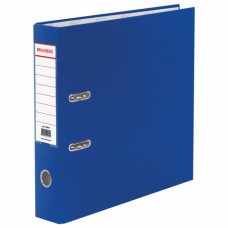 Папка-регистратор BRAUBERG с покрытием из ПВХ, 70 мм, синяя (удвоенный срок службы)