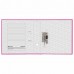 Папка-регистратор BRAUBERG с покрытием из ПВХ, 80 мм, с уголком, розовая (удвоенный срок службы)
