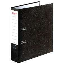 Папка-регистратор STAFF "Бюджет" с мраморным покрытием, 70 мм, без уголка