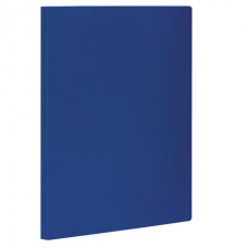 Папка с боковым металлическим прижимом STAFF, синяя, до 100 листов, 0,5 мм