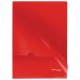 Папка-уголок жесткая, непрозрачная BRAUBERG, красная, 0,15 мм