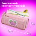 Пенал мягкий ЮНЛАНДИЯ, 2 отделения, полиэстер, "Strawberry shortcake", розовый, 21х9х6 см