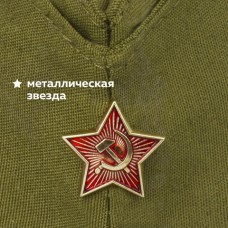 Пилотка Военная, металлическая красная звезда, размер 56 (универсальный), ПЛ-11 Пилотка Военная, металлическая красная звезда, размер 56 (универсальный), ПЛ-11