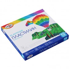 Пластилин Гамма "Классический", 12 цветов, 240г, со стеком, картон. упаковка