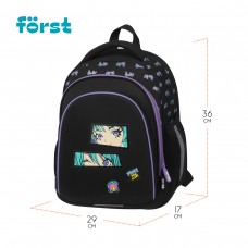 Ранец Först F-Base "Fancy" 36*29*17см, 3 отделения, 2 кармана, анатомическая спинка Ранец Först F-Base "Fancy" 36*29*17см, 3 отделения, 2 кармана, анатомическая спинка
