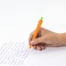 Ручка фигурная шариковая ЮНЛАНДИЯ "Морковка", мягкий силиконовый корпус, СИНЯЯ, пишущий узел 0,7 мм