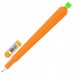 Ручка фигурная шариковая ЮНЛАНДИЯ "Морковка", мягкий силиконовый корпус, СИНЯЯ, пишущий узел 0,7 мм