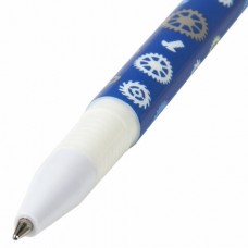 Ручка фигурная шариковая ЮНЛАНДИЯ "Робот", корпус ассорти, СИНЯЯ, пишущий узел 0,7 мм