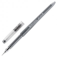 Ручка гелевая BRAUBERG DIAMOND, ЧЕРНАЯ, игольчатый узел 0,5 мм, линия письма 0,25 мм